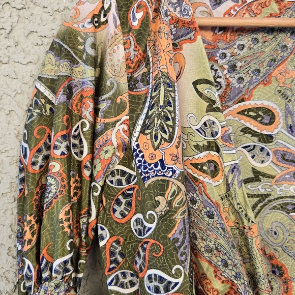 Karma Highway Bell Sleeve Tie Front Blouse - Picture 2 of 9